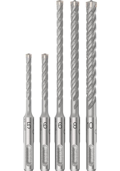 Professional Accessories Sds Plus-5 X: Set 5 Uds: 5, 6, 6, 8, 10 (5)