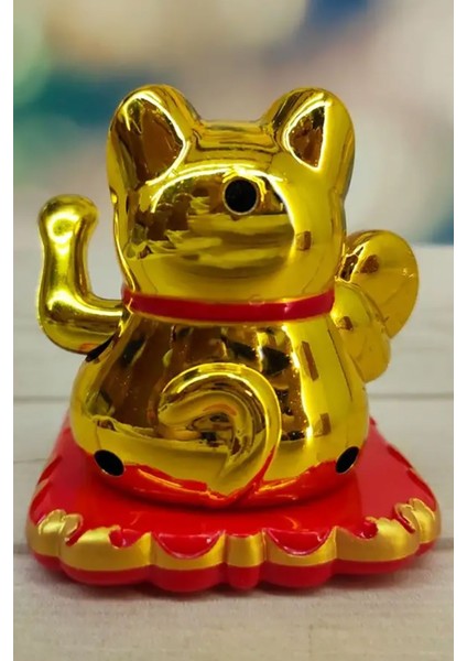 Neko El Sallayan Şans Kedisi Gold Solar Güneş Enerjili 7.5 cm