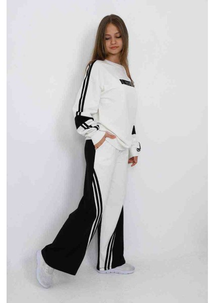 Kız Çocuk Siyah Beyaz Eşofman Takımı fiyatları