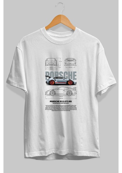 Porsche 911 Gt3 Rs Red Ön Baskılı Oversize T-Shirt Erkek Kadın Unisex %100 Pamuk Bisiklet Yaka Tişort fiyatları