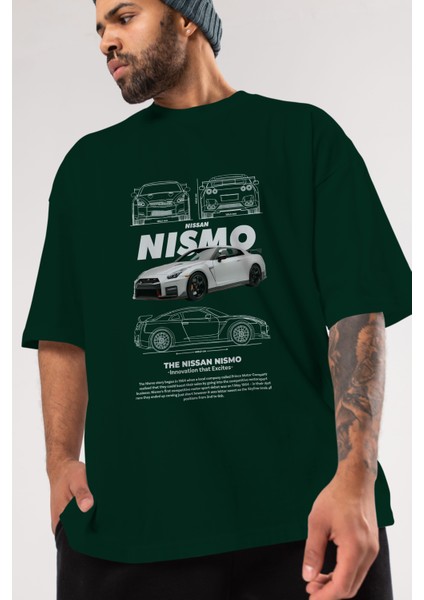 Nıssan Nısmo Ön Baskılı Oversize T-Shirt Erkek Kadın Unisex Pamuk Bisiklet Yaka Tişort modelleri