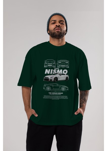 Nıssan Nısmo Ön Baskılı Oversize T-Shirt Erkek Kadın Unisex Pamuk Bisiklet Yaka Tişort indirimleri