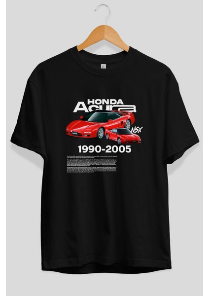 Honda Acura Nsx Ön Baskılı Oversize T-Shirt Erkek Kadın Unisex %100 Pamuk Bisiklet Yaka Tişort fiyatları
