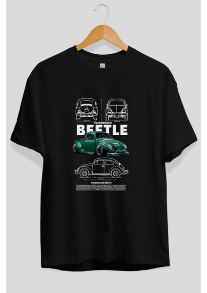 Volkswagen Beetle 1 Ön Baskılı Oversize T-Shirt Erkek Kadın Unisex %100 Pamuk Bisiklet Yaka Tişort fiyatları