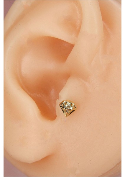 Gold Tragus Piercing Küpe Kıkırdak Helix