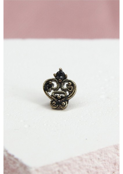 Gold 8 mm Taşlı Piercing Tragus Helix Kıkırdak
