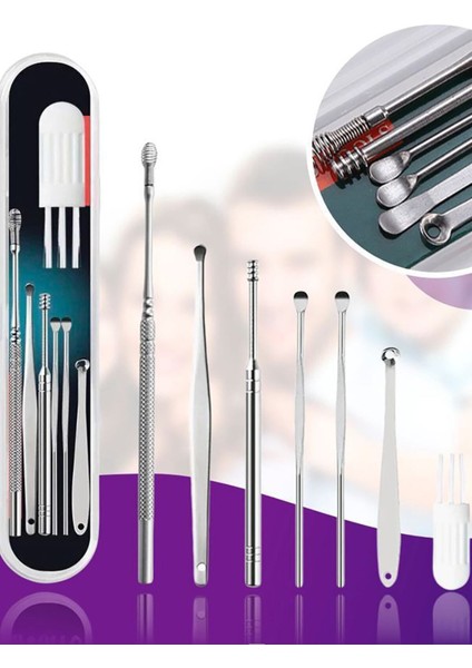 Kulak Temizleyici Çelik Paslanmaz 6'lı modelleri