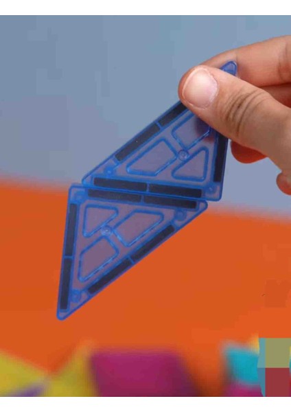 Manyetik Eğitici Puzzle Set 36 Parça 4 Farklı Şekil Manyetik Yapı Taşları