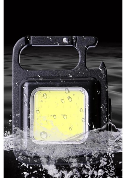 Mini LED Anahtarlık El Feneri Flash Mıknatıslı Su Geçirmez Şişe Açaçaklı Fener