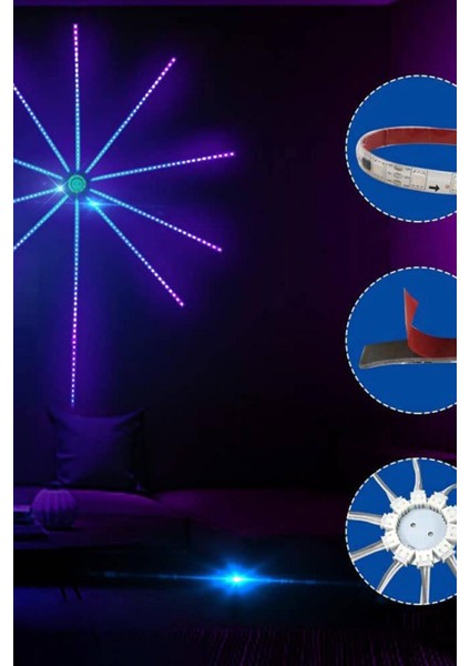 Bluetooth Bağlantılı Kumanda Kontrollü 256 Şerit LED Işık 300 Animasyonlu