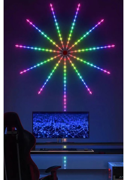 Bluetooth Bağlantılı Kumanda Kontrollü 256 Şerit LED Işık 300 Animasyonlu