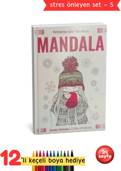 Yetişkinler Için Mandala Düşler Kahvesi Seti