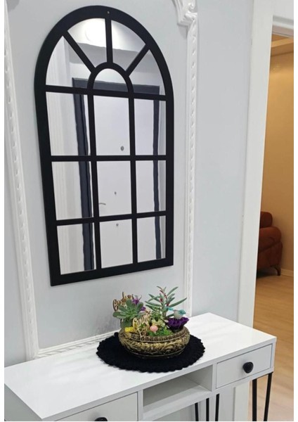 Dekoratif Pencere Ayna Boyalı Pleksi Aynalı Kullanıma Hazır 60X40 cm Üç Adet Kuş Hediyeli Hint