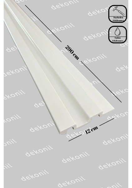 Boyanabilir Duvar ve Tavan Lambri 12 cm (6 Adet 17,4 Metre)