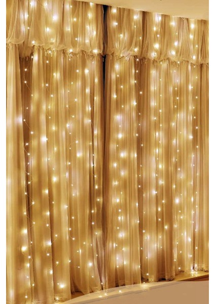 2 x 2 Metre 8 Fonksiyonlu Animasyonlu Perde LED Işık Kalın Telli Saçak 180 LED