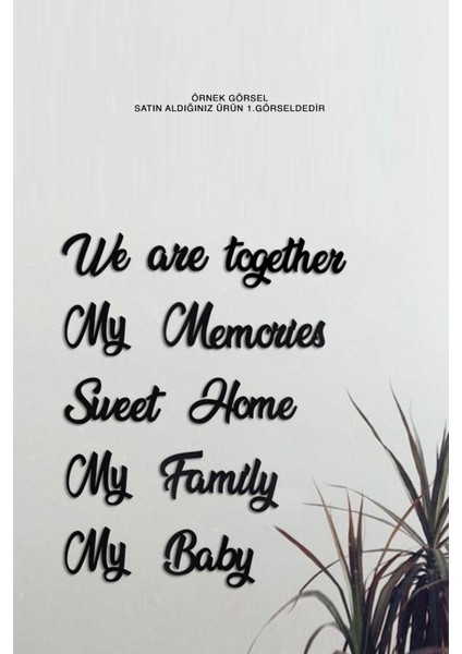 Sweet Home Yazılı Mdf Duvar Yazısı Sök-Tak Duvar Yazısı - Dekoratif Yazı