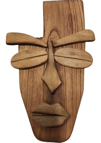 El Yapımı Ahşap Mask Duvar Dekoru
