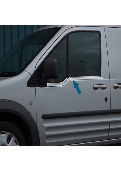 Ford Connect Panel Van Krom Cam Çıtası (Paslanmaz Çelik) - 2002-2014 Modeller (2 Parça)