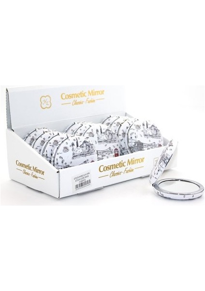 Taşlı ıstanbul tasarımı el aynası kalın model 7