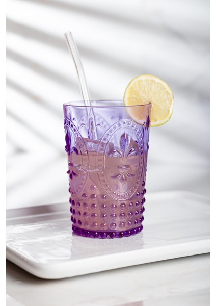 Akrilik Mor Kısa Bardak & Su Meşrubat Kahve Yanı Bardağı 400 ml ( Cam Değildir )