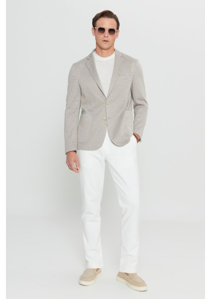 Pamuklu Regular Fit Mono Yaka Diagonal Desenli Torba Cepli Blazer Ceket fiyatları