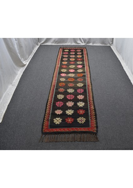 El Dokuma Seçkin Çiçekli Kirman Karabağ Yolluk Yün Kilim 5649 fiyatları