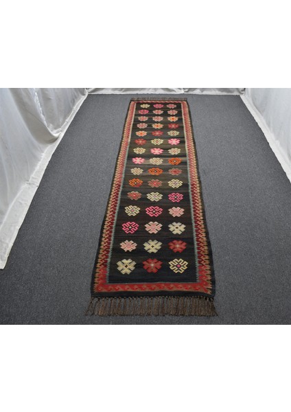 El Dokuma Seçkin Çiçekli Kirman Karabağ Yolluk Yün Kilim 5649 fırsatları