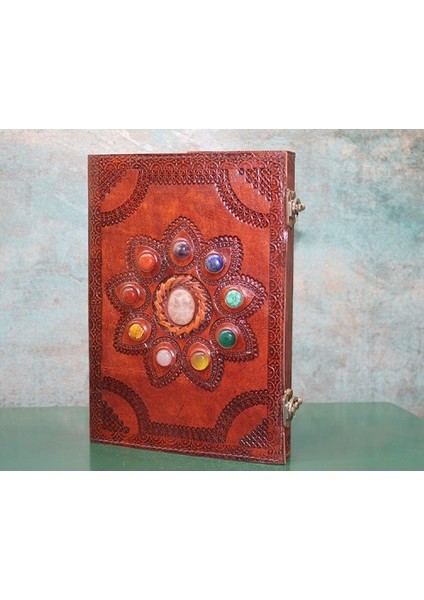 Taşlı Deri Defter Model 14