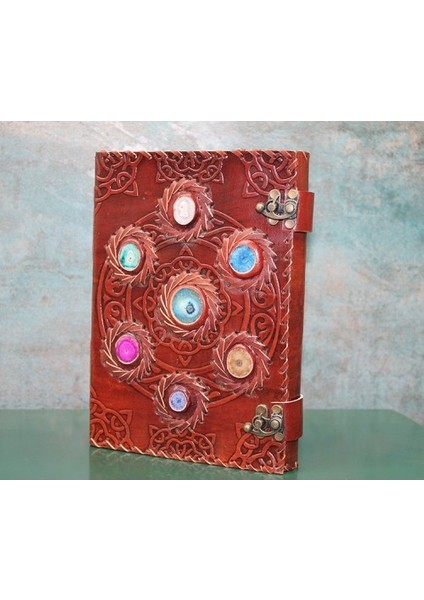 Taşlı Deri Defter Model 12