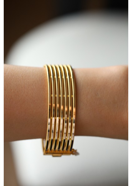 14 Ayar Altın 7 Li Ajda Bilezik Modeli Kelepçe fiyatları