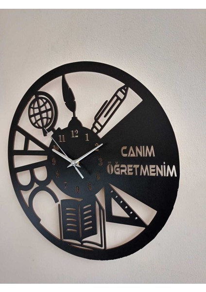 Öğretmenler Günü Ahşap Sessız Duvar Saatı