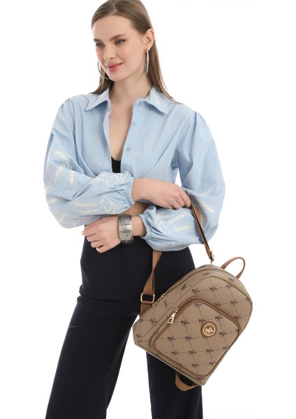 Açık Vizon Kadın Sırt Çantası 05BHPC8004