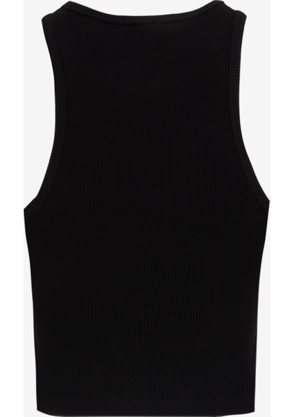 Bisiklet Yaka Düz Siyah Kadın Atlet J5SL-TST7067 fiyatları