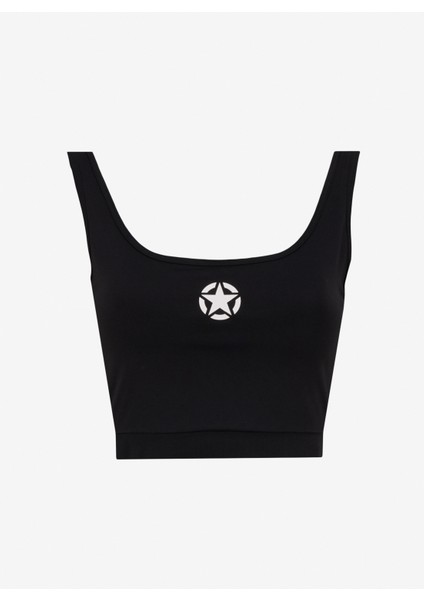 Baskılı Siyah Kadın Sporcu Büstiyer J5SL-TST7028