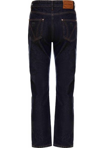 Yüksek Bel Düz Paça Standart Indigo Kadın Denim Pantolon 77CBB5R1