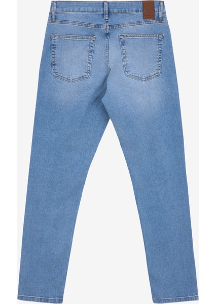 Normal Bel Normal Paça Slim Fit Mavi Erkek Denim Pantolon F5SM-PNT 2611