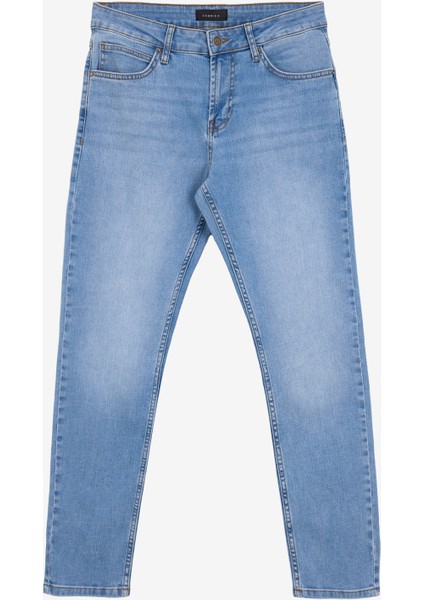 Normal Bel Normal Paça Slim Fit Mavi Erkek Denim Pantolon F5SM-PNT 2611
