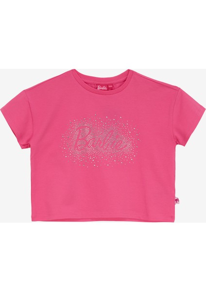 Desenli Fuşya Kadın T-Shirt BRB5SG-TST6004