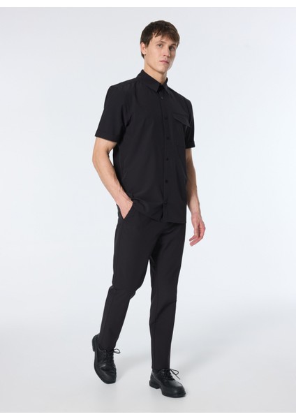 Normal Bel Normal Paça Siyah Erkek Chino Pantolon F5SM-PNT 2749