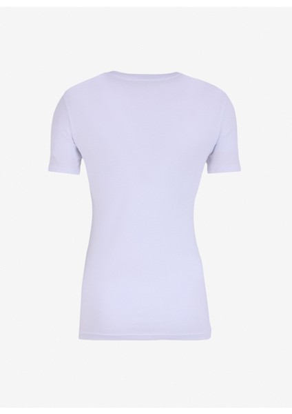 Yuvarlak Yaka Baskılı Beyaz Kadın T-Shirt 77HAHL01 fiyatları