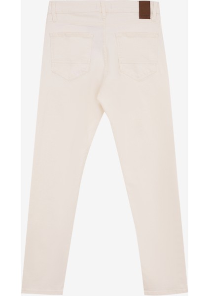 Normal Bel Normal Paça Slim Fit Beyaz Erkek Denim Pantolon F5SM-PNT 2791