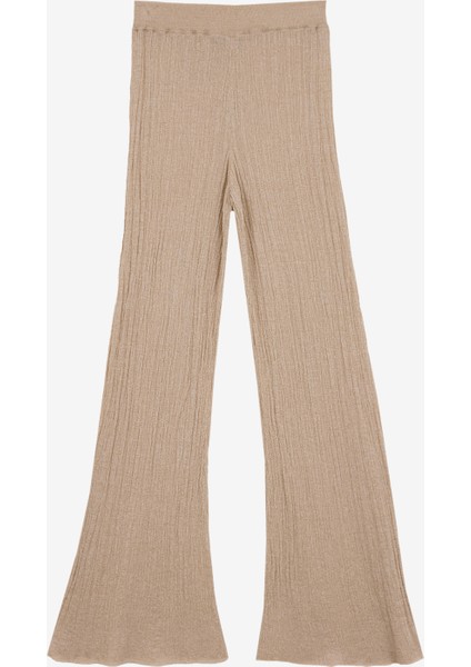 Standart Bel Relaxed Bej Kadın Pantolon F5SL-PNT0305