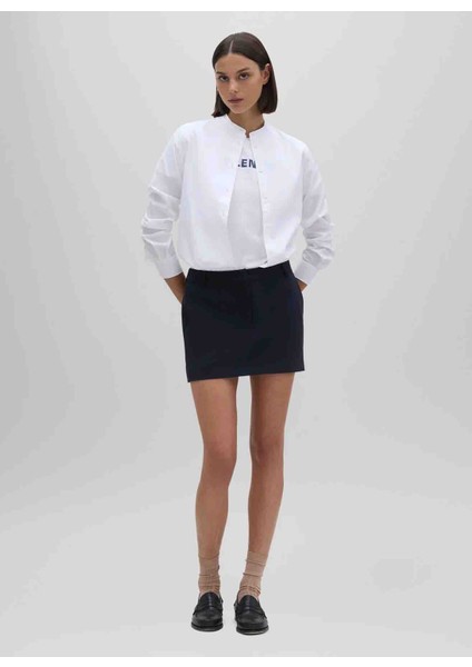 Yuvarlak Yaka Baskılı Beyaz Kadın T-Shirt Z Z035 A335 fiyatları