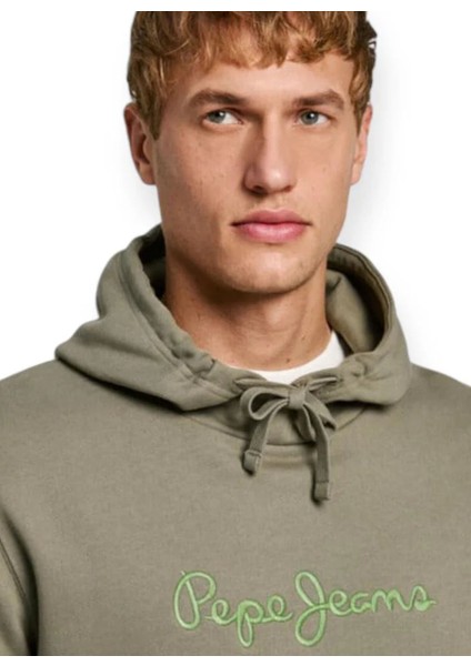 Kapüşon Yaka Yeşil Erkek SweatShirt PM582716-734 New Joe Hoodıe