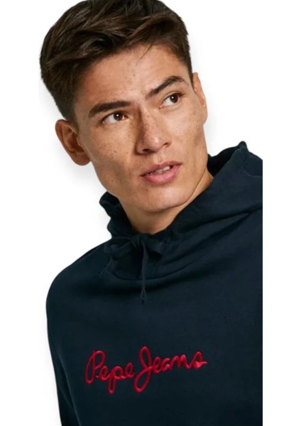Kapüşon Yaka Lacivert Erkek SweatShirt PM582716-594 New Joe Hoodıe