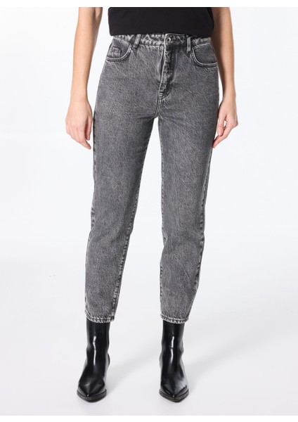 Normal Bel Düz Paça Standart Gri Kadın Denim Pantolon 8P0402 fiyatları
