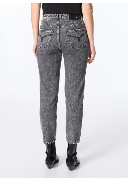 Normal Bel Düz Paça Standart Gri Kadın Denim Pantolon 8P0402 indirimleri