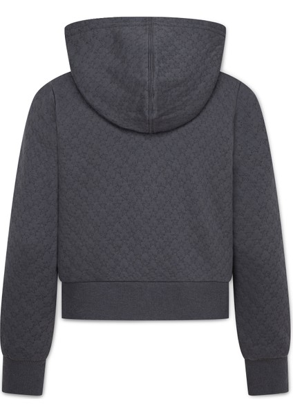 Kapüşon Yaka Düz Siyah Kadın Eşofman Üstü 4CG807-GDA-CNVG Star Poıntelle Full modelleri