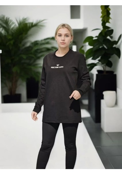 Unisex Bisiklet Yaka Uzun Kollu Thirt Iyah