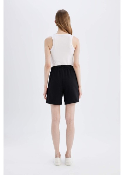 Regular Fit Normal Bel Basic Düz Bermuda Şort U4570AZ24HS